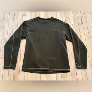 Vintage PrAna Crew Neck Fleece Shirt Green Y2K Large